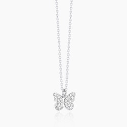 Collana in argento con ciondolo a forma di farfalla